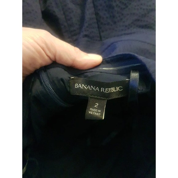 Banana Republic Womens Dress Size 2 Strapless Peplum Pucker Blue Mini Cocktail - Picture 9 of 12